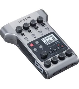 Zoom PodTrak P4 4-Input Ultimate Recorder For Podcasting